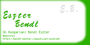 eszter bendl business card